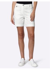 Shorts Heine, Damen, Gr. 40, Normalgr&ouml;&szlig;en, wei&szlig;, 98% Baumwolle, 2% Elasthan, unifarben, Hosen Shorts