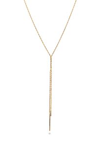 Y-Kette Elli Premium "Halskette Y-Kette Kordelkette 925 Sterling Silber" Gr. 45, gold, Halsketten, Damen, Silber 925 (Sterlingsilber), Y-Kette