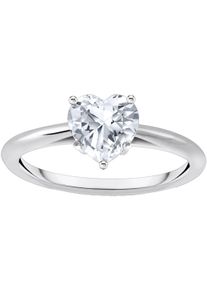 Fingerring Thomas Sabo "Schmuck Silber 925 Ring in Herzform" Gr. 60, silber (silberfarben, kristallwei&szlig;), Fingerringe, Damen, 60, Silber 925 (recycelt), 2mm, Fingerring, mit Zirkonia (synth.)