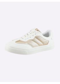 Sneaker Heine, Damen, Gr. 39, wei&szlig;, bronzefarben, Synthetik, Schuhe Sneaker