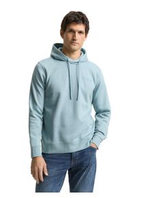 Hoodie Tom Tailor, Herren, Gr. S, tourmaline, Sweatware, Obermaterial: 70% Baumwolle, 30% Polyester, unifarben, regular fit normal, ohne Ausschnitt, Rippb&uuml;ndchen, Sweatshirts Hoodie, mit Logo Stickerei