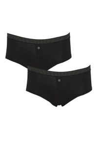 Boobs & Bloomers Boxershorts BOOBS & BLOOMERS "Anny", M&auml;dchen, Gr. XXS, schwarz, Single Jersey, Obermaterial: 95% Baumwolle, 5% Elasthan, k&ouml;rpernah, Unterhosen Boxershorts, Knopf als Deko, eng, elastisch, bequem, weich, mit Bund, Baumwollmix