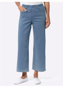 Bequeme Jeans Classic Basics, Damen, Gr. 46, Normalgr&ouml;&szlig;en, bunt (blau, bleached, wei&szlig;), 97% Baumwolle, 3% Elasthan, unifarben, 7/8-L&auml;nge, Jeans Bequeme Jeans