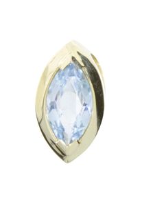 Kettenanh&auml;nger OSTSEE-SCHMUCK "- Gleiter-Ramona - Gold 333/000 - sy. Aquamarin" Gr. 21, gold (gold 333, goldfarben, gelb), Schmuckanh&auml;nger, Damen, Gelbgold 333, Kettenanh&auml;nger