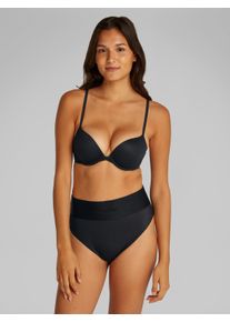 Push-up-BH "PUSH UP PLUNGE", Damen, Gr. 80, Cup C, schwarz, Obermaterial: 79% Polyamid, 21% Elasthan, Calvin Klein Underwear, unifarben, Basic, k&ouml;rpernah, BHs Push-up-BH, mit glattem Finish
