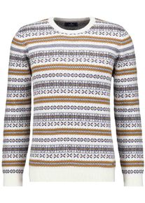 Rundhalspullover Ragman, Herren, Gr. 52, ecru, Strick, 95% Baumwolle 5% Cashmere, Pullover Rundhalspullover