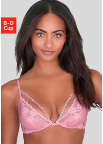 B&uuml;gel-BH Vivance "Julia", Damen, Gr. 75, Cup B, hellpink, Spitze, Obermaterial: 88% Polyamid, 12% Elasthan, BHs B&uuml;gel-BH, mit feinem Zierband am Dekollet&eacute;, aus Jacquardspitze, sexy Dessous