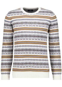 Rundhalspullover Ragman, Herren, Gr. 58, ecru, Strick, 95% Baumwolle 5% Cashmere, Pullover Rundhalspullover