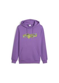 Kapuzensweatshirt Puma "BVB FTBLCULTURE HOODIE", Herren, Gr. L, gelb (soft violet, gelb alert), Sweatware, Obermaterial: 68% Baumwolle, 32% Polyester, gemustert, regular fit normal, angesetztes B&uuml;ndchen, Sweatshirts Kapuzensweatshirt, mit Kapuze, Regular Fit