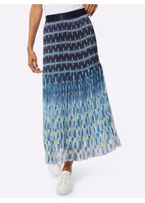 CR&Eacute;ATION L Schlupfrock CREATION L, Damen, Gr. 52, marine, hellblau, bedruckt, 100% Polyester, bedruckt, gemustert, mehrfarbig, wadenlang, R&ouml;cke Schlupfrock