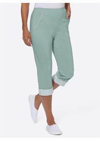 Caprihose Casual Looks, Damen, Gr. 46, Normalgr&ouml;&szlig;en, gr&uuml;n (kalkmint), 72% Viskose, 25% Polyamid, 3% Elasthan, gemustert, mehrfarbig, knielang, Hosen Caprihose