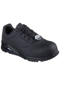 Berufsschuh Skechers "WORK UNO SR - DOLTIN" Gr. 40, schwarz, 40, Synthetik, Textil, Schuhe, Berufsschuh, Arbeitsschuh, Sicherheitsschuh, Halbschuh mit Zehenschutz