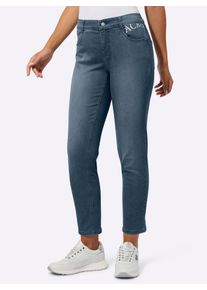 5-Pocket-Jeans Ascari, Damen, Gr. 46, Normalgr&ouml;&szlig;en, blau, stone, washed, 50% Baumwolle, 40% Lyocell, 7% Elastomultiester, 3% Elasthan, unifarben, lang, Jeans 5-Pocket-Jeans