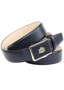 Lederg&uuml;rtel Anthoni Crown, Herren, Gr. 90, blau, Leder, unifarben, G&uuml;rtel Lederg&uuml;rtel, mit filigranem Metall-Logo