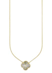 Kette mit Anh&auml;nger "Schmuck Geschenk Kette mit Anh&auml;nger Bl&uuml;te", gold (gelbgoldfarben), ANISTON JEWELRY & WATCHES, Halsketten, Damen, Silber 925 (Sterlingsilber), L: 50 B: 0,6mm, Kette mit Anh&auml;nger, B:0,6mm