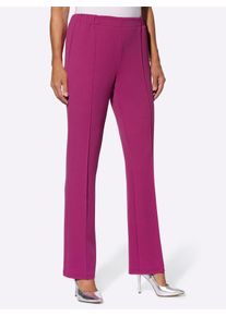 Schlupfhose Classic Basics, Damen, Gr. 24, Kurzgr&ouml;&szlig;en, pink (magenta), 95% Polyester, 5% Elasthan, unifarben, lang, Hosen Schlupfhose