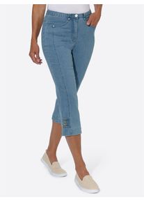 7/8-Jeans Casual Looks, Damen, Gr. 44, Normalgr&ouml;&szlig;en, blau (blau, bleached), 78% Baumwolle, 20% Polyester, 2% Elasthan, unifarben, 7/8-L&auml;nge, Jeans 7/8-Jeans