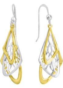 Paar Ohrh&auml;nger Firetti "Schmuck Geschenk Silber 925 Ohrschmuck Ohrringe Fl&uuml;gel Bicolor", silber (gelbgoldfarben, silberfarben), Ohrringe, Damen, Silber 925 (Sterlingsilber), Paar Ohrh&auml;nger