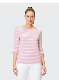 T-Shirt Joy Sportswear "CARINA", Damen, Gr. 38, pink rose stripes, Obermaterial: 95% Polyamid, 5% Elasthan, Rundhals, Shirts T-Shirt, bequemer Schnitt, kurze &Auml;rmel, atmungsaktiv, pflegeleicht