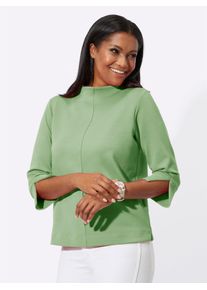 Sweatshirt Inspirationen, Damen, Gr. 40, gr&uuml;n (reseda), 50% Modal, 44% Polyester, 6% Elasthan, unifarben, Sweatshirts Sweatshirt