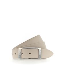 Lederg&uuml;rtel Tamaris, Damen, Gr. 95, beige (cream), Rindsleder, unifarben, Basic, G&uuml;rtel Lederg&uuml;rtel, mit gl&auml;nzender Schlie&szlig;e in tollen Basic-Farben, Topseller