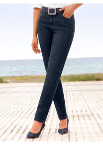 5-Pocket-Jeans Casual Looks, Damen, Gr. 19, Kurzgr&ouml;&szlig;en, grau denim, 99% Baumwolle, 1% Elasthan, unifarben, lang, Jeans 5-Pocket-Jeans