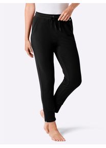 Jerseyhose feel good, Damen, Gr. 44/46, Normalgr&ouml;&szlig;en, schwarz, 50% Baumwolle, 50% Polyester, unifarben, Hosen Jerseyhose