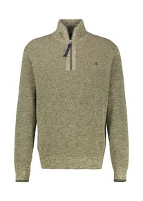 Troyer Lerros, Herren, Gr. L, nordic olive, Strick, Obermaterial: 100% Baumwolle, unifarben, regular fit normal, ohne Ausschnitt, Rippb&uuml;ndchen, Pullover Troyer, mit Logo Stickerei