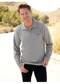 Langarmshirt Catamaran "Langarm-Shirt", Herren, Gr. 48/50, grau (steingrau), 83% Baumwolle, 17% Polyester, unifarben, Shirts Langarmshirt