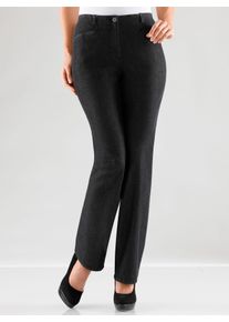 Dehnbund-Jeans COSMA, Damen, Gr. 46, Normalgr&ouml;&szlig;en, schwarz, 76% Baumwolle, 22% Polyester, 2% Elasthan, unifarben, lang, Jeans Dehnbund-Jeans