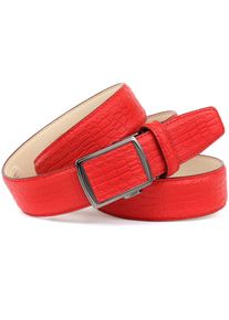 Lederg&uuml;rtel Anthoni Crown, Herren, Gr. 90, rot, Rindsleder, G&uuml;rtel Lederg&uuml;rtel, Automatik Schlie&szlig;e