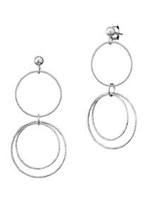 Paar Ohrstecker Der Kettenmacher "RING DESIGN 3, RK2-OR1G, RK2-OR1S", silber (silberfarben), Ohrringe, Damen, Silber 925 (Sterlingsilber), Paar Ohrstecker
