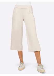 CR&Eacute;ATION L Culotte CREATION L, Damen, Gr. 46, Normalgr&ouml;&szlig;en, grau (hellgrau), 50% Modal, 44% Polyester, 6% Elasthan, unifarben, 7/8-L&auml;nge, Hosen Culotte