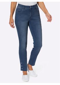 Bequeme Jeans Classic Basics, Damen, Gr. 46, Normalgr&ouml;&szlig;en, blau (blau, stone, washed), 81% Baumwolle, 17% Polyester, 2% Elasthan, unifarben, lang, Jeans Bequeme Jeans