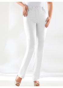 Stretch-Jeans Lady, Damen, Gr. 46, Normalgr&ouml;&szlig;en, wei&szlig;, 98% Baumwolle, 2% Elasthan, unifarben, lang, Jeans Stretch-Jeans