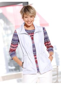 Kurzweste Classic Basics, Damen, Gr. 52, wei&szlig;, 100% Polyester, unifarben, Westen Kurzweste