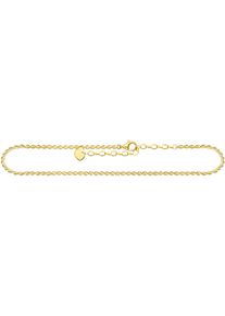Fu&szlig;kette Thomas Sabo "AK0035-413-39-L27V, AK0035-415-40-L27V" Gr. 27, gold (gelbgoldfarben), Fu&szlig;ketten, Damen, 27, Silber 925 (recycelt), Fu&szlig;kette