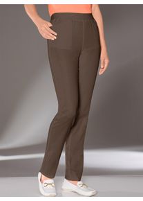 Stretch-Jeans Classic Basics, Damen, Gr. 46, Normalgr&ouml;&szlig;en, grau (taupe), 96% Baumwolle, 4% Elasthan, unifarben, lang, Jeans Stretch-Jeans