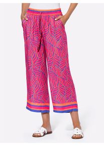 Webhose Heine, Damen, Gr. 46, Normalgr&ouml;&szlig;en, pink (royalblau, pink, bedruckt), 100% Modal, bedruckt, gemustert, mehrfarbig, 7/8-L&auml;nge, Hosen Webhose
