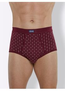 King&acute;S Club Slip KINGS CLUB, Herren, Gr. 7, 2 Stk., rot (bordeaux, bedruckt), 100% Baumwolle, Unterhosen Slip