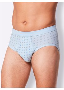 Slip Schiesser, Herren, Gr. 5, 2 Stk., blau (hellblau, bedruckt), 100% Baumwolle, Unterhosen Slip