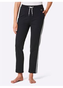 Jerseyhose feel good, Damen, Gr. 44/46, Normalgr&ouml;&szlig;en, schwarz, 50% Baumwolle, 50% Polyester, unifarben, Hosen Jerseyhose