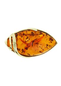 Brosche OSTSEE-SCHMUCK "- Tasa - Gold 333/000 - Bernstein" Gr. 38, gold (gold 333, goldfarben, gelb), Broschen, Damen, Blacklist, Gelbgold 333, Brosche