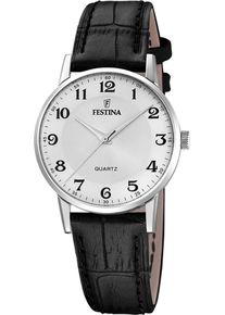 Quarzuhr Festina, schwarz, Armbanduhren, Damen, Quarzuhr, Armbanduhr, Damenuhr, Lederarmband, analog
