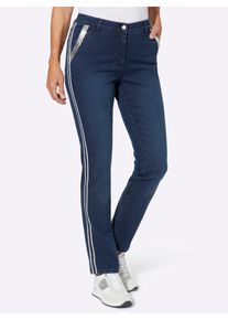 Bequeme Jeans Classic Basics, Damen, Gr. 46, Normalgr&ouml;&szlig;en, blau, stone, washed, 81% Baumwolle, 17% Polyester, 2% Elasthan, unifarben, lang, Jeans Bequeme Jeans