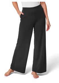 Dehnbund-Hose feel good, Damen, Gr. 44/46, Normalgr&ouml;&szlig;en, schwarz, 70% Polyester, 30% Viskose, unifarben, Hosen Dehnbund-Hose