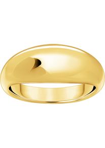 Fingerring Thomas Sabo "Bold Elegance" Gr. 56, gold (gelbgoldfarben), Fingerringe, Damen, 56, Silber 925 (recycelt), 7mm, Fingerring