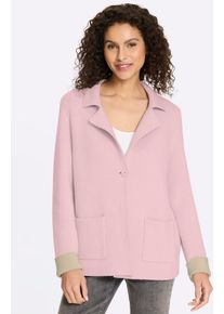 Strickjacke Heine, Damen, Gr. 50, hellros&eacute;, 50% Viskose, 28% Polyester, 22% Polyamid, unifarben, Strickjacken Strickjacke