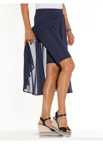 A-Linien-Rock Classic Basics, Damen, Gr. 56, blau (marine), 100% Polyester, unifarben, wadenlang, R&ouml;cke A-Linien-Rock