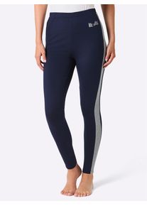 Leggings feel good, Damen, Gr. 52/54, Normalgr&ouml;&szlig;en, marine, steingrau, 95% Baumwolle, 5% Elasthan, unifarben, Hosen Leggings